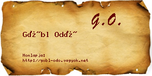 Göbl Odó névjegykártya